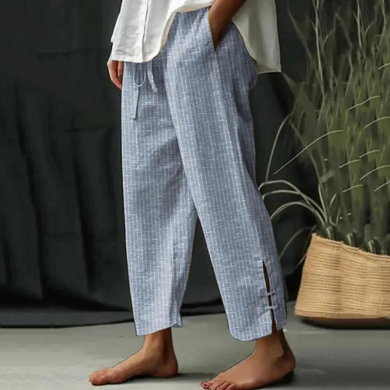 Women's Flare Pants | Drawstring Textured Relaxed Fit