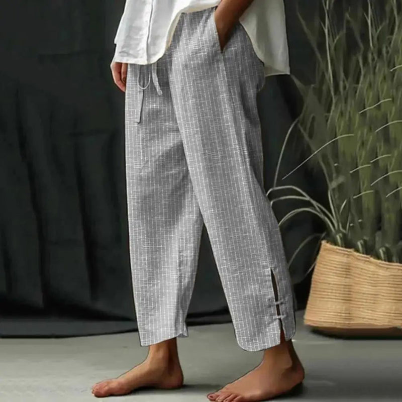 Women's Flare Pants | Drawstring Textured Relaxed Fit
