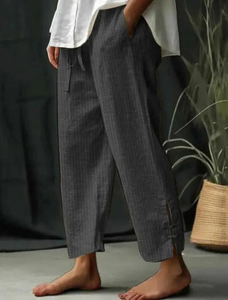 Women's Flare Pants | Drawstring Textured Relaxed Fit