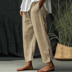 Women's Flare Pants | Drawstring Textured Relaxed Fit