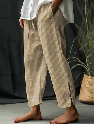 Women's Flare Pants | Drawstring Textured Relaxed Fit