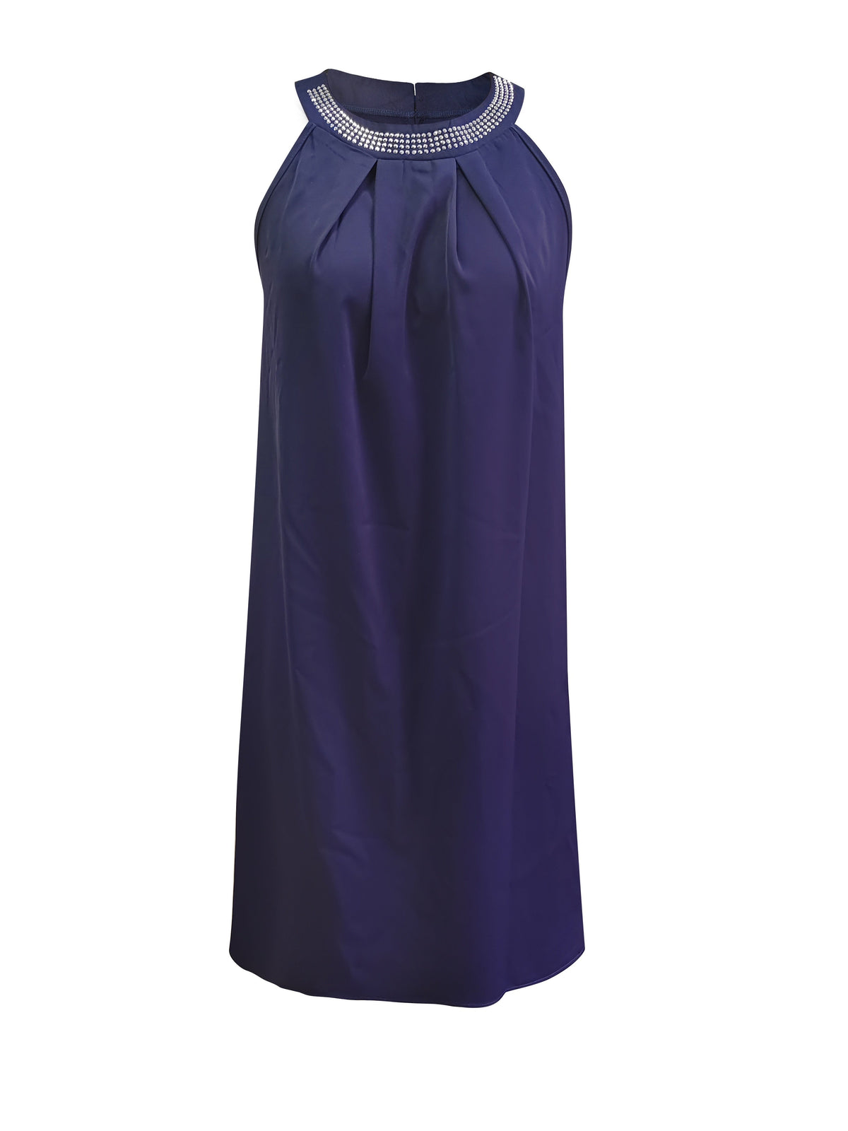 Women's Sparkle Dress | Midi Draped Sleeveless Embellished