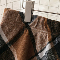 Women's Long Skirt | Maxi Plaid Wool A-Line Flared