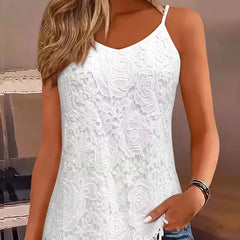 kanten tanktop met V-neck