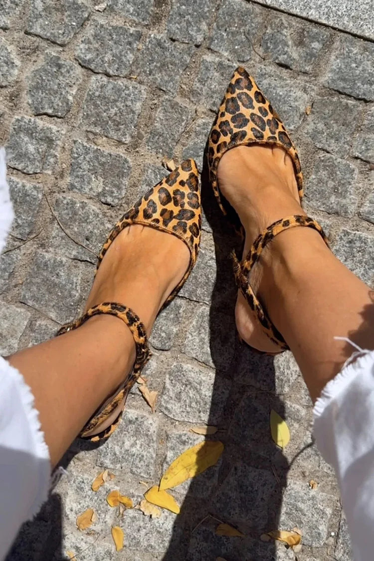Women's Ballet Flats | Pointed Toe Ankle Strap