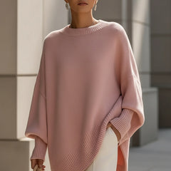Women's Wool Sweater | Oversized Knit Crew Neck Drop Shoulder