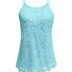 kanten tanktop met V-neck