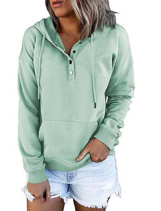 Chic women's casual pullover sweatshirt, featuring an elegant designer touch for everyday comfort.