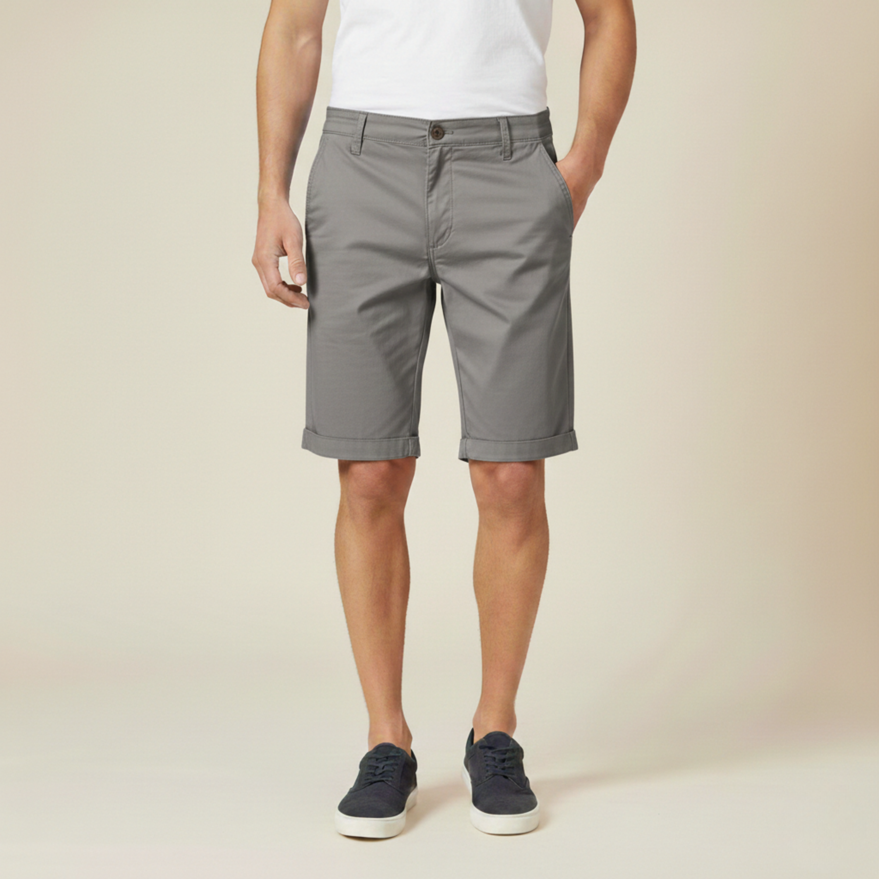 Men's Tailored Dress Shorts | Flat Front Button Closure Relaxed Fit
