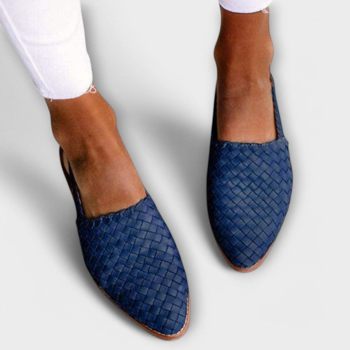 Woven Slingback Flats For Women | Pointed Toe Slip-On Slingback