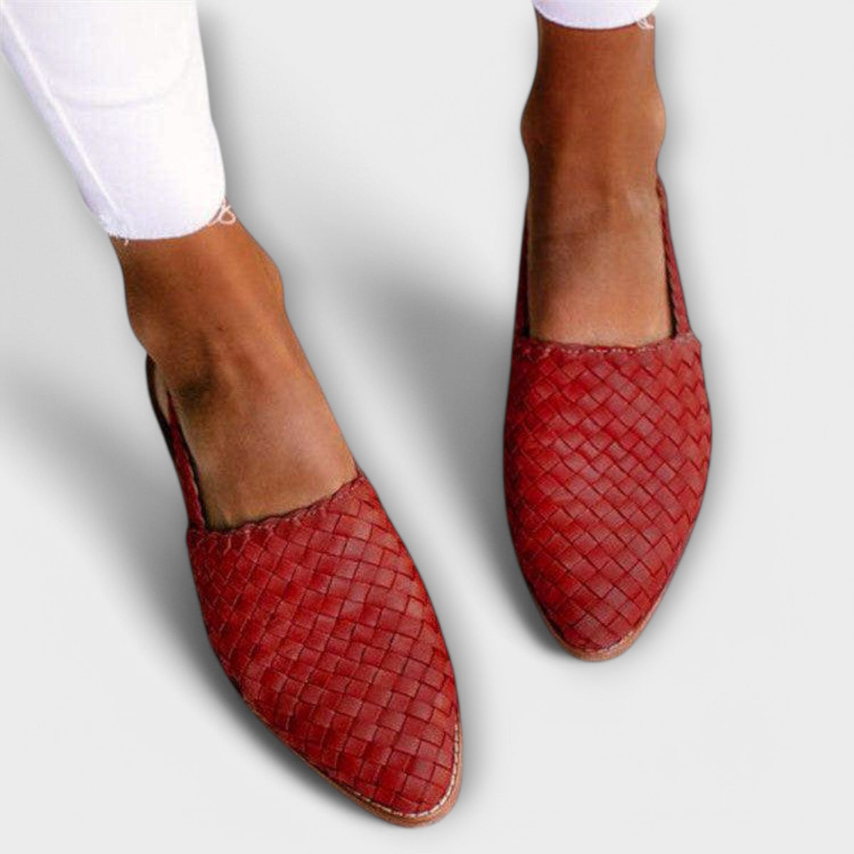 Woven Slingback Flats For Women | Pointed Toe Slip-On Slingback