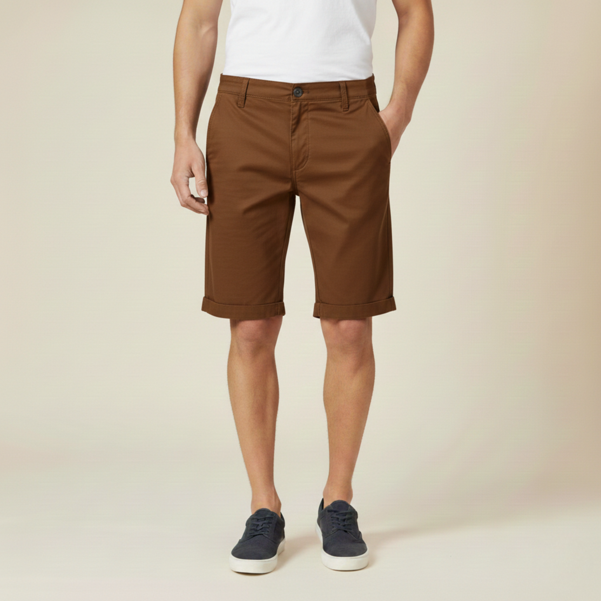 Men's Tailored Dress Shorts | Flat Front Button Closure Relaxed Fit
