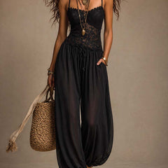 Women's Playsuit | Lace Camisole Sleeveless Wide Leg