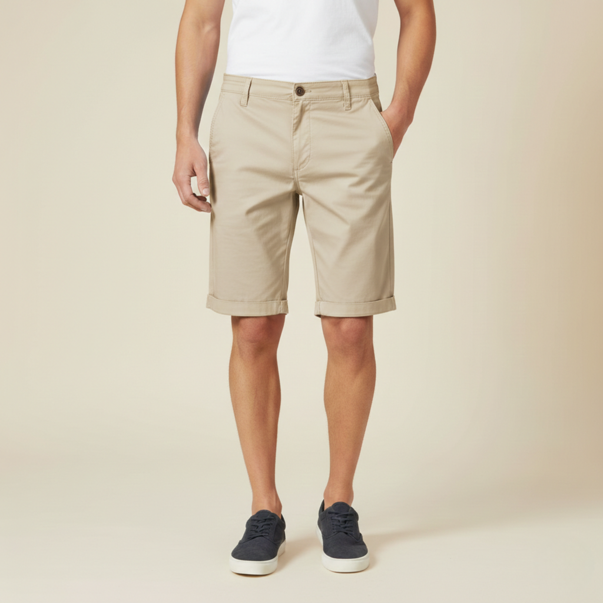 Men's Tailored Dress Shorts | Flat Front Button Closure Relaxed Fit