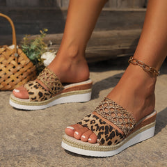 Women's Wedge | Platform Heel Slip-On Woven Strap