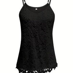 kanten tanktop met V-neck