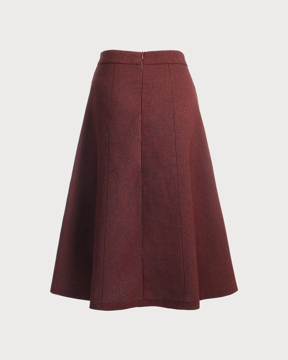Women's Midi Skirt | A-Line High Waist Tweed