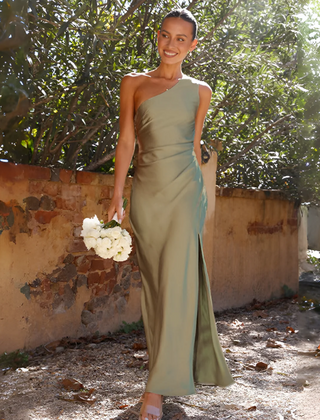 Women's Formal Dress | One Shoulder Maxi Asymmetrical Slit
