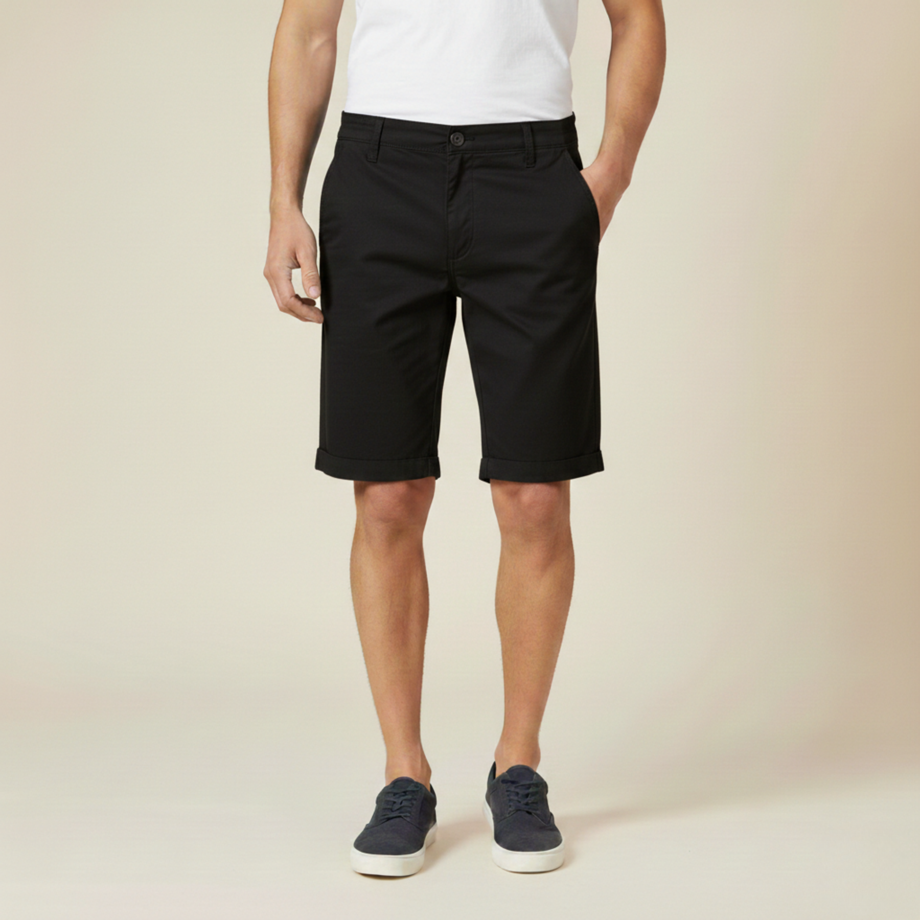 Men's Tailored Dress Shorts | Flat Front Button Closure Relaxed Fit