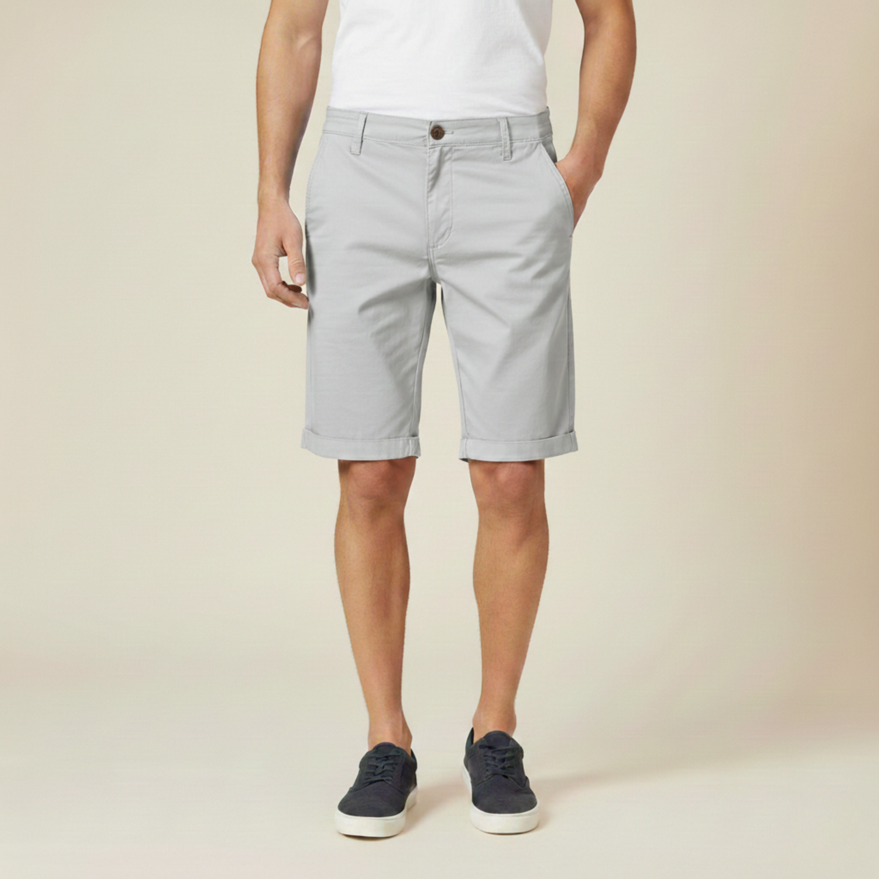 Men's Tailored Dress Shorts | Flat Front Button Closure Relaxed Fit