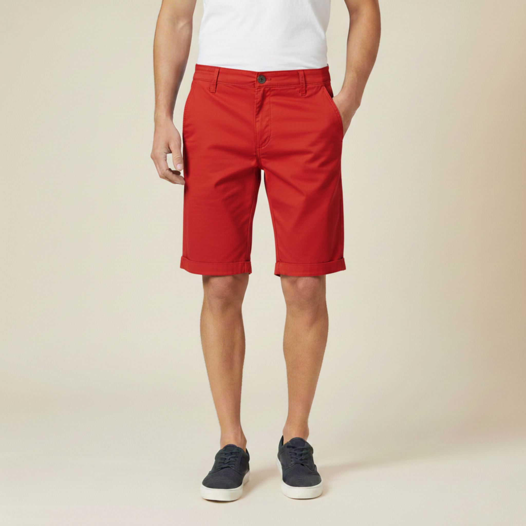 Men's Tailored Dress Shorts | Flat Front Button Closure Relaxed Fit