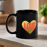 LOVE Black Mug