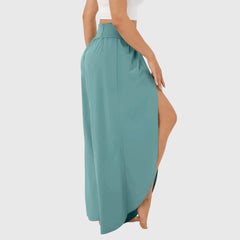 Women's Flare Pants | High Waist Wide Leg Split