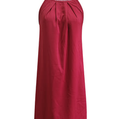 Women's Sparkle Dress | Midi Draped Sleeveless Embellished