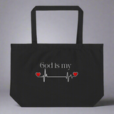 God is my Lifeline Large Tote Bag