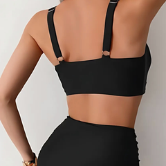 Women's Bandeau Bikini | Sweetheart Neckline Ruched High Waist