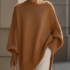 Women's Wool Sweater | Oversized Knit Crew Neck Drop Shoulder
