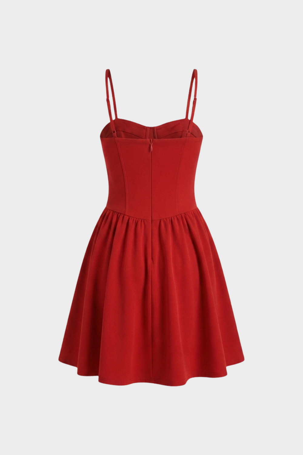 Women's Red Dress | Mini Length Corset Cami Straps