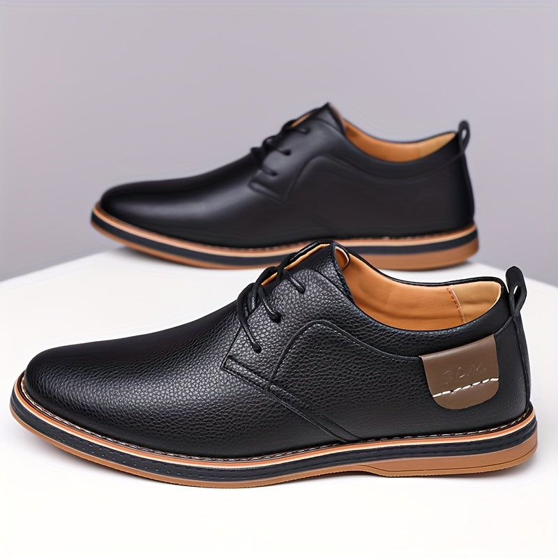 Men's Lace-Up Shoe | Leather Upper Round Toe Oxford
