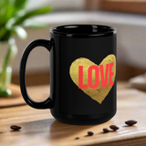 LOVE Black Mug