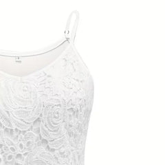 kanten tanktop met V-neck