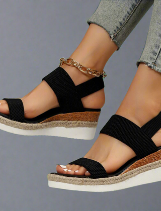 Women's Platform Sandals | Open Toe Strappy Wedge Cushioned