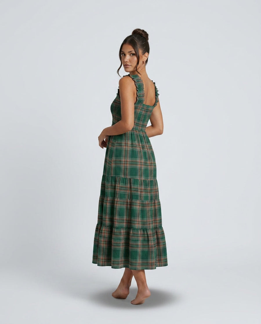 Women's Work Xmas Party Dress | Maxi Square Neck Sleeveless Cotton-Blend