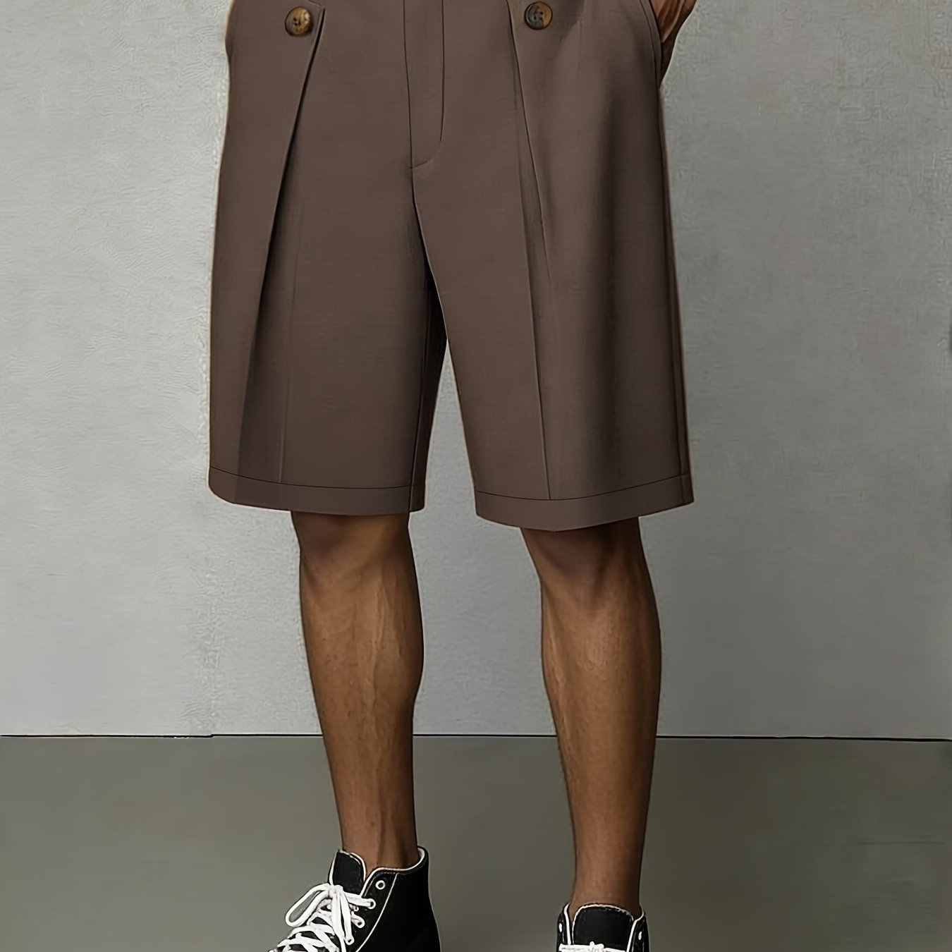 Men's White Linen Shorts | Pleated Tailored High-Rise
