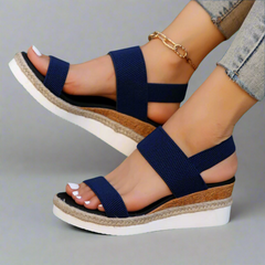 Women's Platform Sandals | Open Toe Strappy Wedge Cushioned