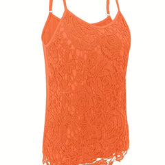 kanten tanktop met V-neck