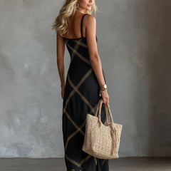 Women's Beach Dress | Maxi Length Square Neck Sleeveless