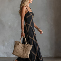 Women's Beach Dress | Maxi Length Square Neck Sleeveless