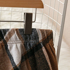 Women's Long Skirt | Maxi Plaid Wool A-Line Flared
