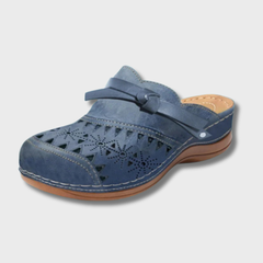 Women's Mules | Hollow-Out Design Flat Bow Closure