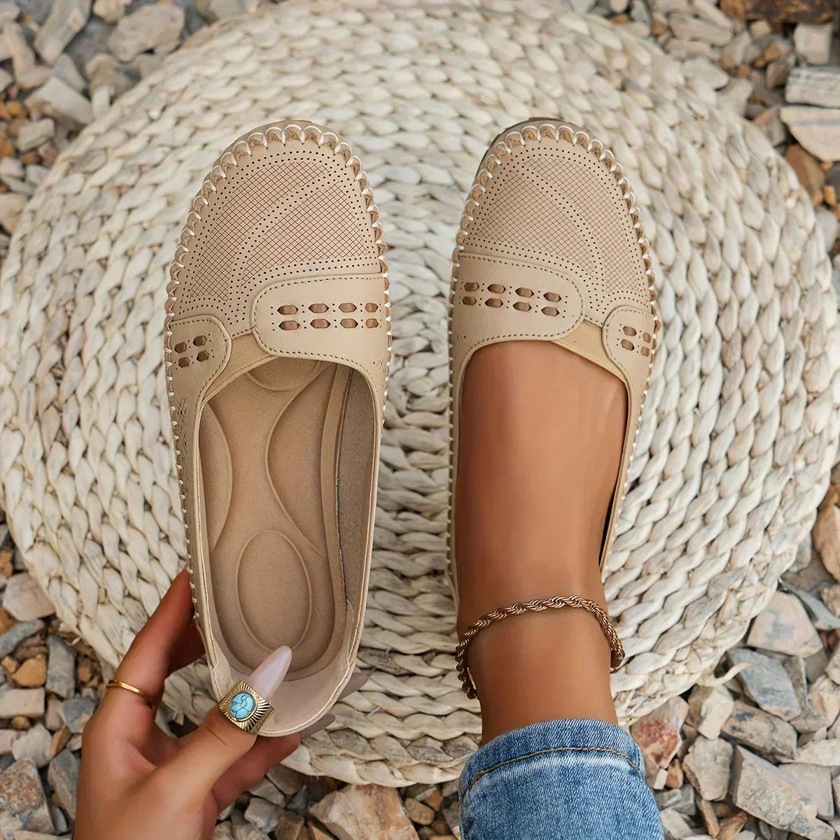 Women's Slip-On Shoe | Cushioned Sole Supportive Footbed Breathable