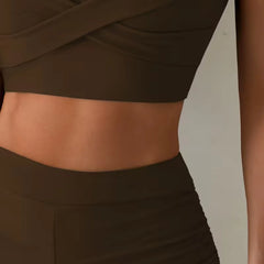Bikini met criss-cross top