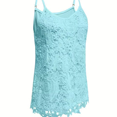 kanten tanktop met V-neck