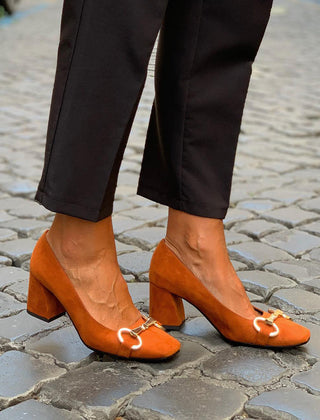 Women's Chunky Sandals | Square Toe Block Heel Metal Strap