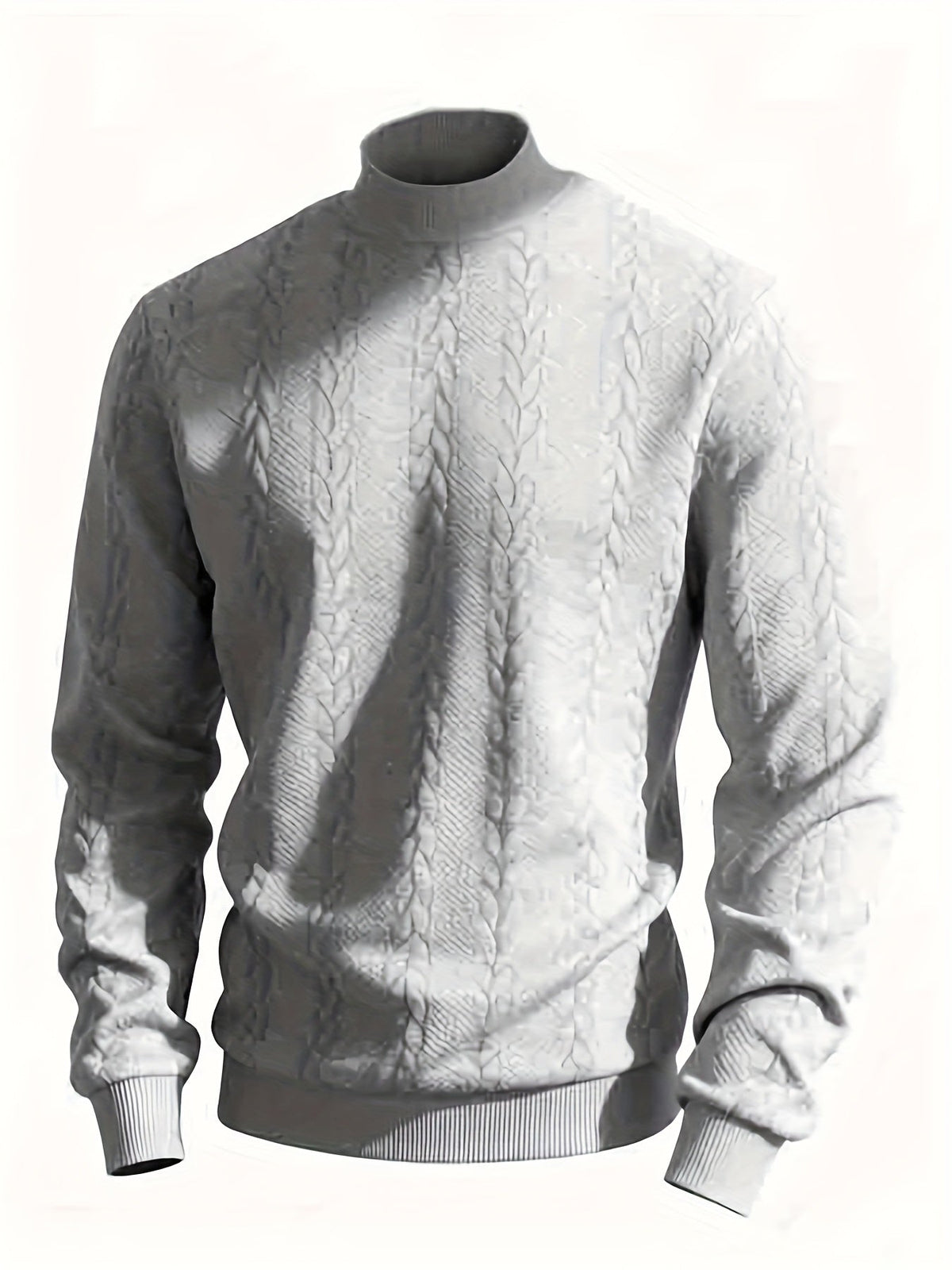 Women's Mock Neck Sweatshirt | Turtleneck Long Sleeve Textured Knit