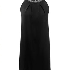 Women's Sparkle Dress | Midi Draped Sleeveless Embellished